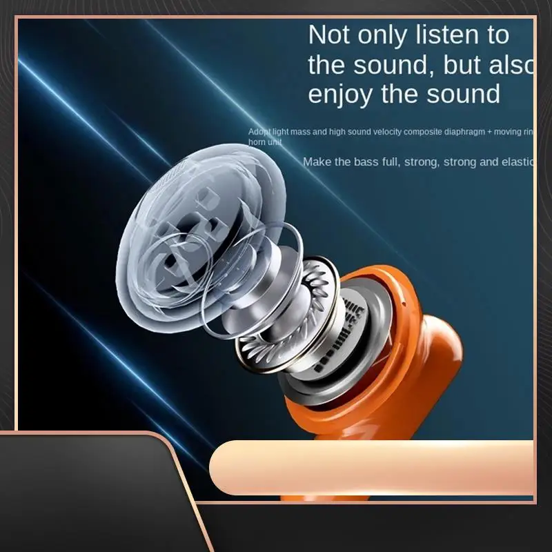 

Портативные креативные наушники-часы, полувкладыши, сенсорные игровые киберспортивные наушники дальнего действия, оранжевые