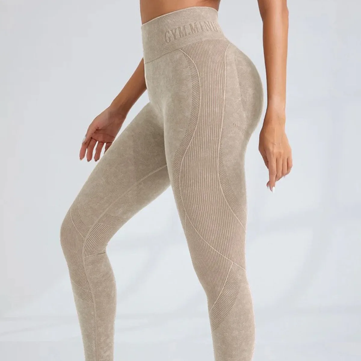 High-Waisted Yoga Pants, Seamless Workout Leggings for Women, Tummy Control Running Tights, Gym Sports Pants
