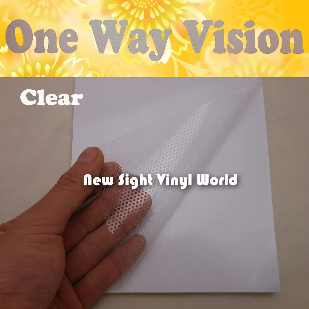 

Printable Solvent Clear One Way Vision Glass Film Window Film For ECO Solvent Printer Size:1.27x50M/Roll