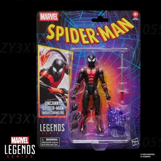 

Новая коллекционная подвижная фигурка Человека-паука 2099 из серии Marvel Legends 2026 года в винтажной упаковке для фанатов и коллекционеров комиксов Marvel