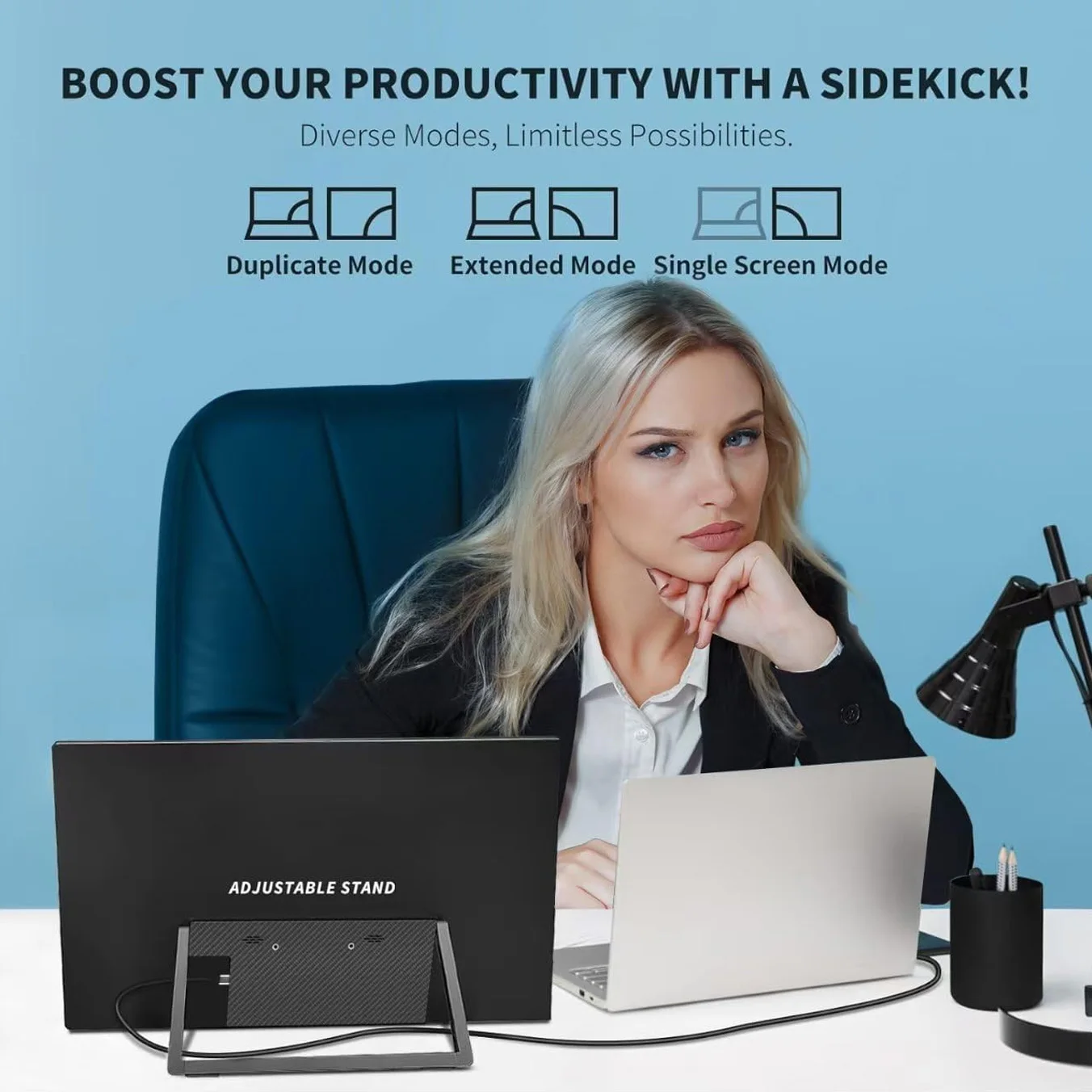 شاشة محمولة 15.6 بوصة 1080P Tybe-C HDMI Gaming Ultra-Slim IPS عرض مكبرات الصوت HDR التوصيل والتشغيل شاشة خارجية لأجهزة الكمبيوتر المحمول #4