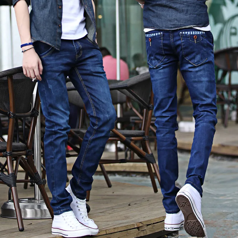 

Slim Fit Casual Men's Jeans Elastic Trendy Long Pants Autumn Winter New Style Korean Version Versatile Fashionable Straight L...