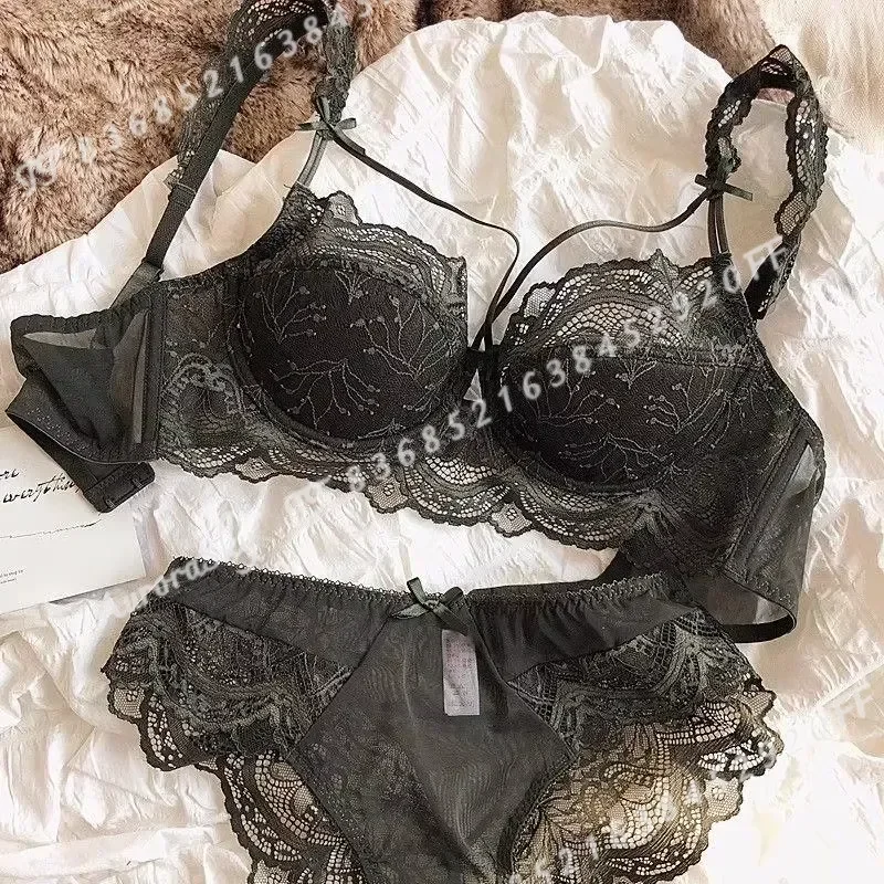 Adjustable Lace Bralette for Small Chest Removable Straps Thin Padding Soft Wire Comfortable Muslim Girls Underwear Set