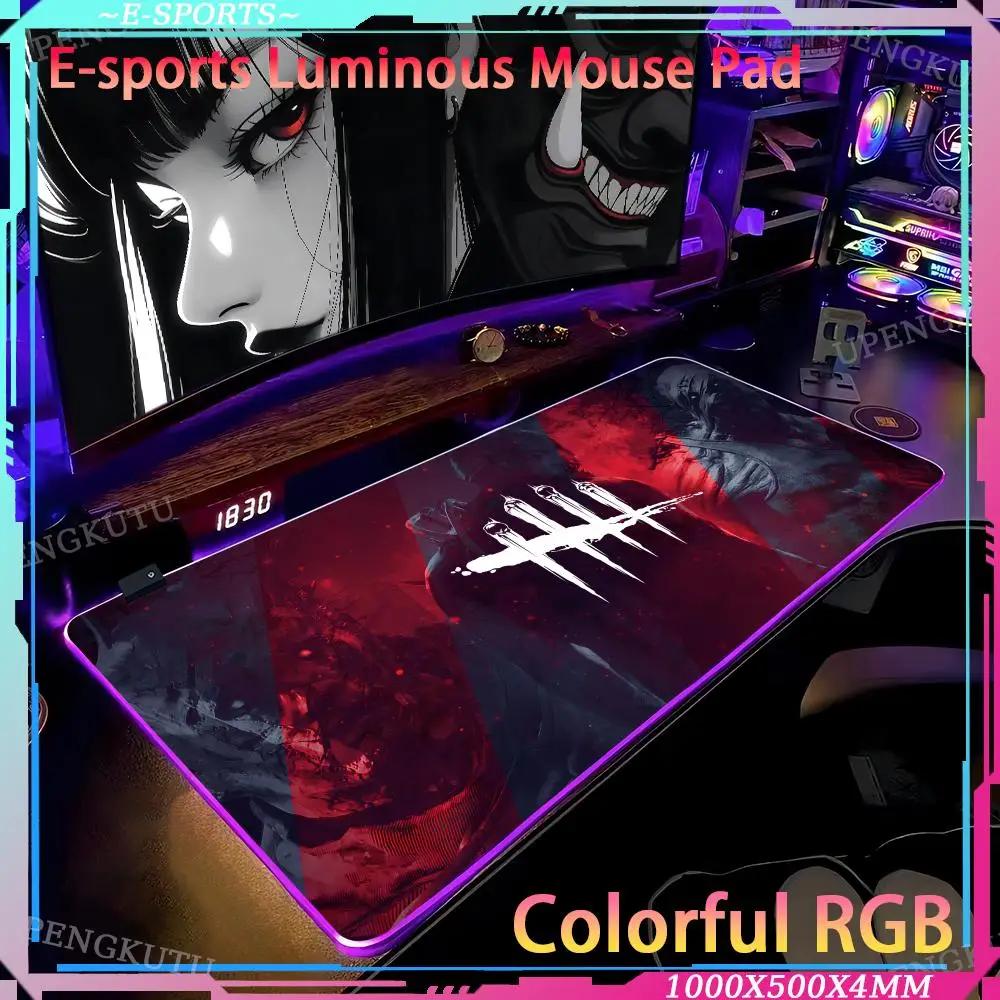 Mouse Pad RGB D_dead_by_Daylight mechanical desk Cute desk accessories game mouse Gaming accessories pad