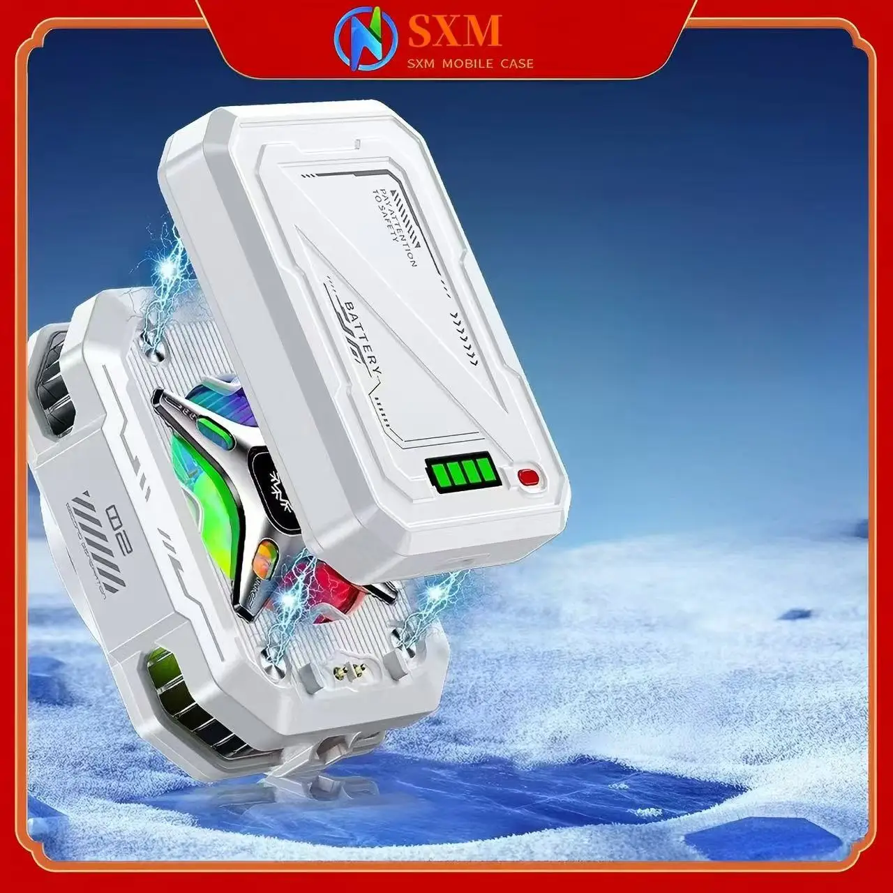 

Радиатор мобильного телефона, беспроводное охлаждение и охлаждение, цифровой дисплей внешнего аккумулятора, радиатор с магнитным зажимом