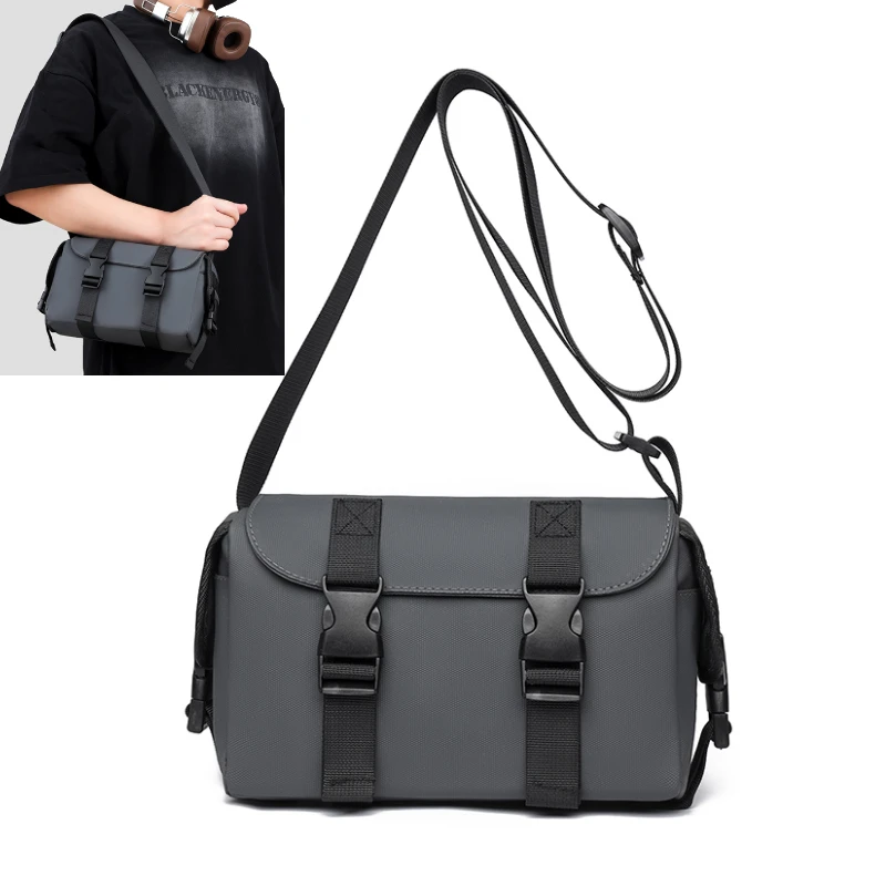 

Новая мужская сумка через плечо, модная большая сумка-мессенджер, повседневная многофункциональная сумка на молнии, простой дорожный квадратный рюкзак на слинге