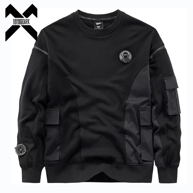 Men Tactical Sweatshirt Hoodie Streetwear 2024 Fashion Harajuku Japanese Ninja Pullover Loose O-Neck Tops Men Clothing