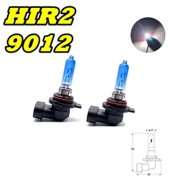 2pcs 9012 HIR2 12V55W Super White Halogen Lights 100W Car Headlights Quartz 9012LL PX22d Headlight Lamps Bulbs Wholesale