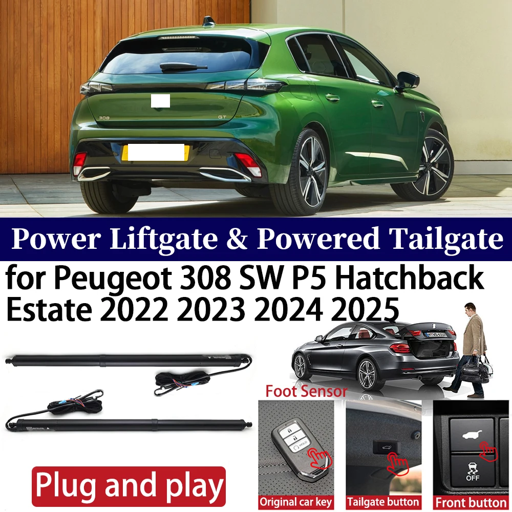 

for Peugeot 308 SW P5 Hatchback Estate 2022 2023 2024 2025 Car Auto Power Electric Tailgate Liftgate Lift Trunk Closer System