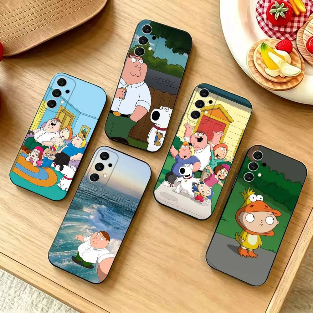 Cartoon Family Guy phone Case For Samsung  S26,S25,S24,S21,S22,S23,S30,Ultra,S20,Plus,Fe,Lite/Others Shockproof,Black Cover