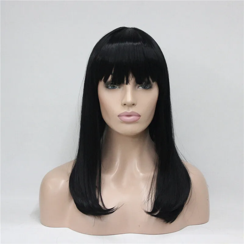 

Женский парик: длинный прямой парик для девушек, черные волосы, парик из натуральных волос + шапочка для парика