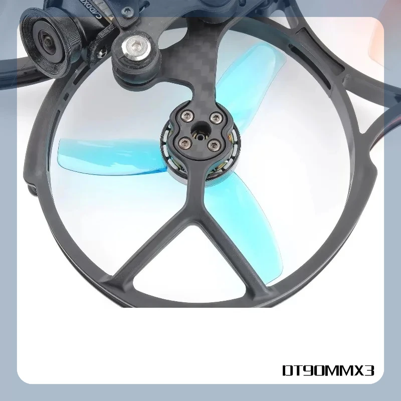 HQProp 3.5-inch 3-Blade Propellers T90 DT90mm×3 Blue Gray for Bee35 C35 FPV Racing Drones RC Plane Freestyle Beginners Toy Gifts