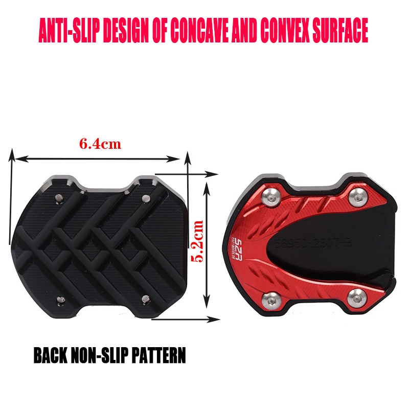 For SYM ADX 125 adx125 2023 2024 Motorcycle Kickstand Foot Sidestand Enlarge Extension Pad Support Plate Accessories