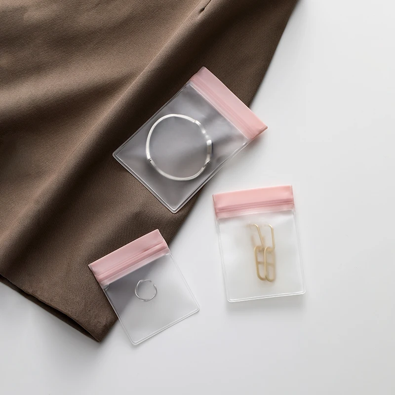 5 قطع من منظم مجوهرات السفر، حقيبة مجوهرات مخملية شفافة، حقيبة مجوهرات للسفر لرحلة السفر، حقائب مجوهرات شفافة قابلة لإعادة الغلق #6