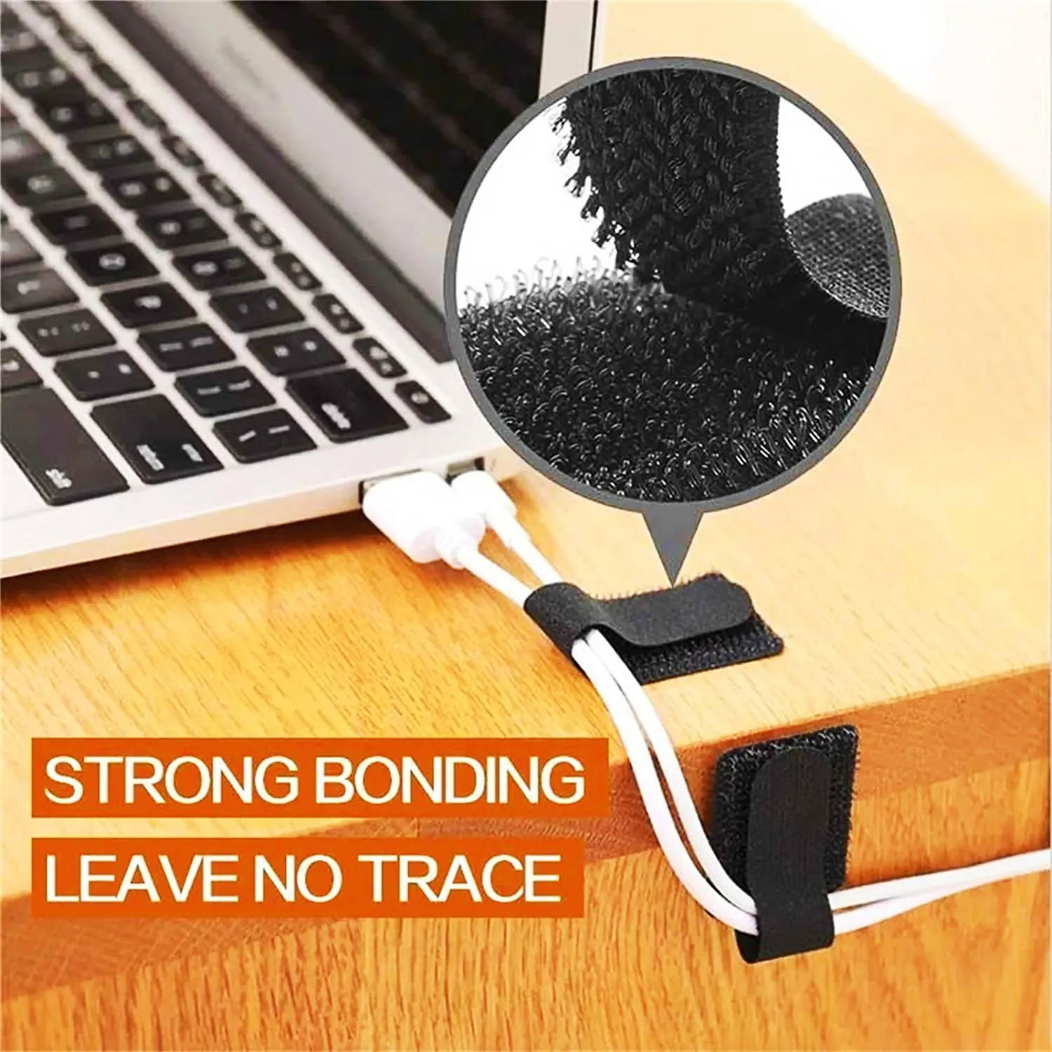 Self-adhesive Cable Organizer Ties Data Cord Charing Line Organizer Strap Desk Wire Kitchen Household Appliances Management Tape