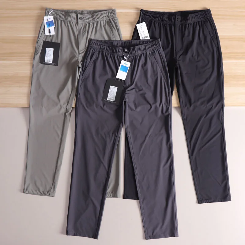 

Мужские повседневные спортивные брюки, летние тонкие крутые солнцезащитные легкие драпированные эластичные прямые брюки длиной с четырьмя сторонами