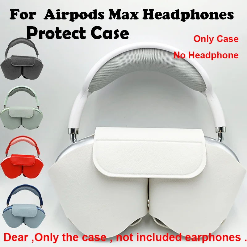 Etui na Airpods Max (tylko etui, bez słuchawek) Ochronne etui na słuchawki Miękkie skórzane etui, chroniące przed upadkiem i zarysowaniem, akcesoria do Airpods Max
