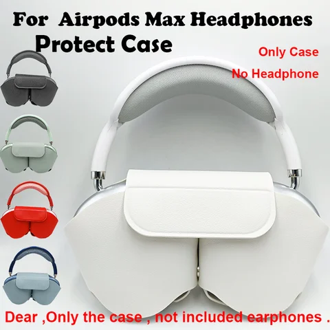 Hülle für Airpods Max (nur Hülle, keine Kopfhörer) Schutzhülle für Kopfhörer aus weichem Leder, gegen Stürze und Kratzer, Zubehör für Airpods Max