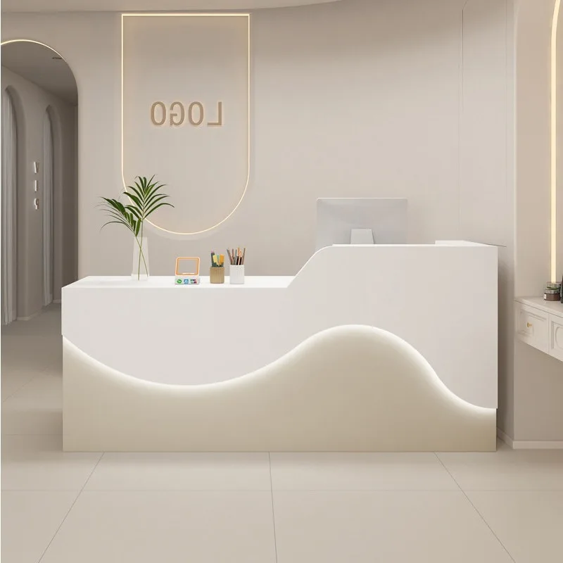 

Large Size Fashion Reception Desks Save Space Creative Luxury Accent Hotel Reception Desks Cheap Bureau Space Saving Furniture