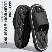 Women's Quick-Drying Light Weight Bathroom House Slippers Waterleaky Shower Flip Flops Beach Swimming Slides 2