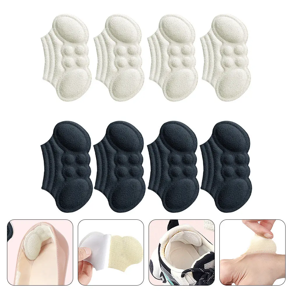 

4 пары противоскользящих вкладышей для пяток, предотвращающих мозоли, износостойкие подушечки, комфортные фиксаторы для пяток, вкладыши для обуви, когда обувь слишком большая