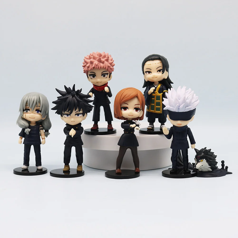 7Pcs JJK Anime Figure Gojo Geto Suguru Itadori Yuji Fushiguro Megumi Ryomen Sukuna Action Figure PVC  Figurine Model Toys Gifts