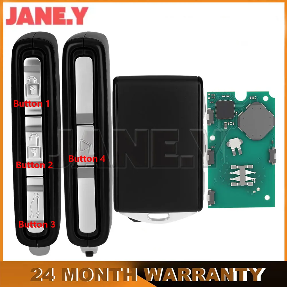 

4-Buttons Remote Control Key YGOHUF8423 For Volvo V60 V90 S40 S60 S90 XC40 XC60 XC90 2016-2020 8A Chip 433Mhz Proximity Keyless