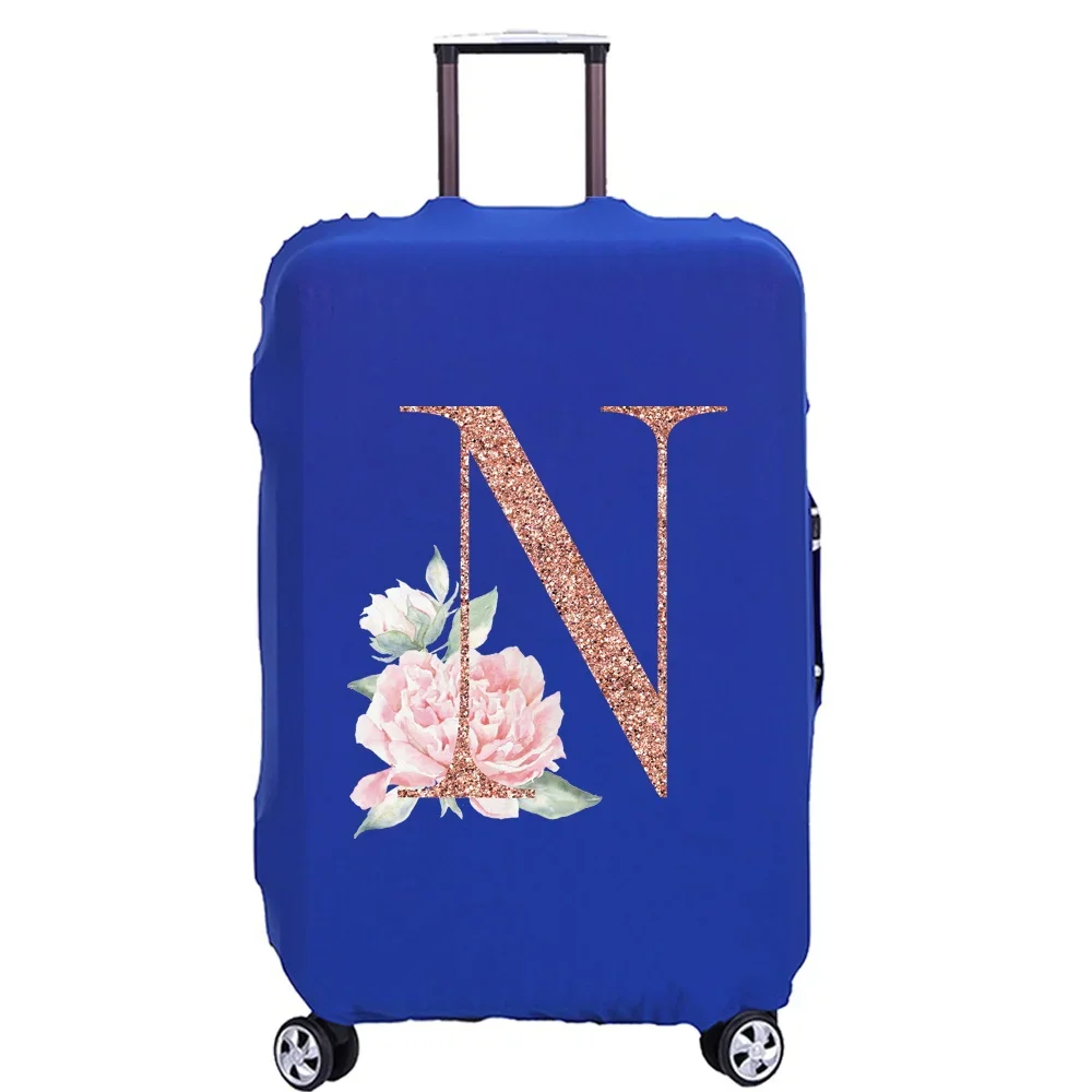 Luggage Travel Suitcase Cover Rose Letter Print for 18-32 Inch Holiday Traveling Essentials Accessories Trolley Protective Case