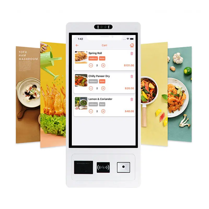 32'' Touch Screen Kiosk Machine Self-Ordering Service Payment Kiosk Barcode Reader For Shopping Malls 15.6''-32'' Touch Screen