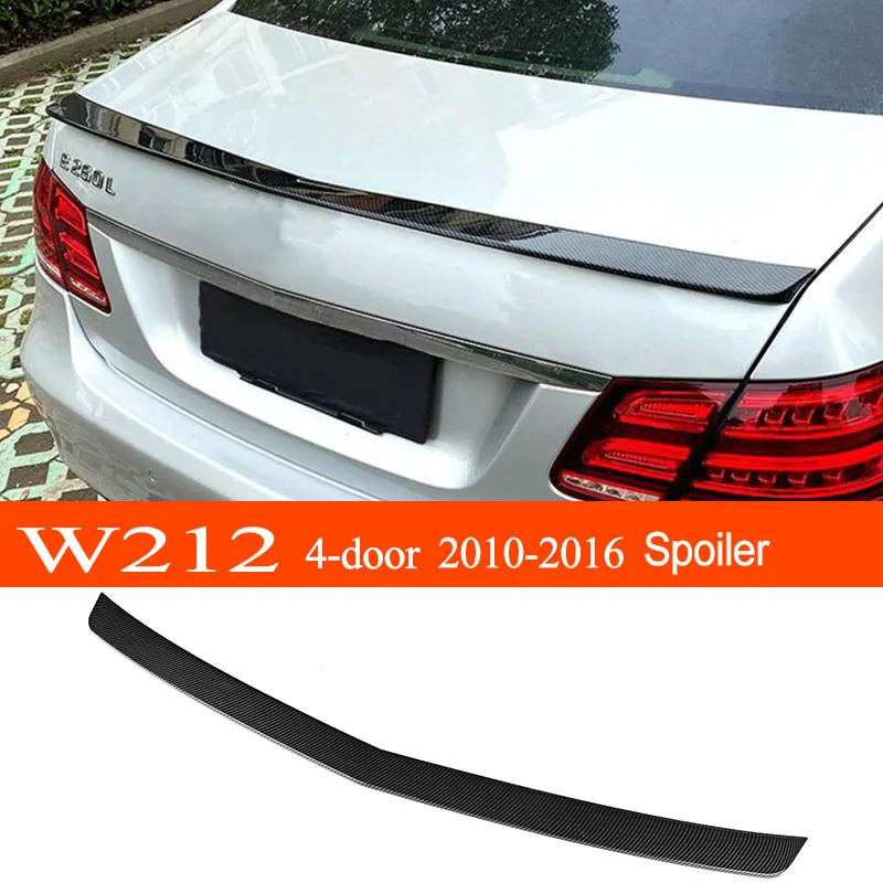 For W212 ABS E63-style Rear Trunk Wing Lip Spoiler Mercedes-Benz E-class W212 Sedan 4-Door E200 E260 E300 E350 E63 2010-2016