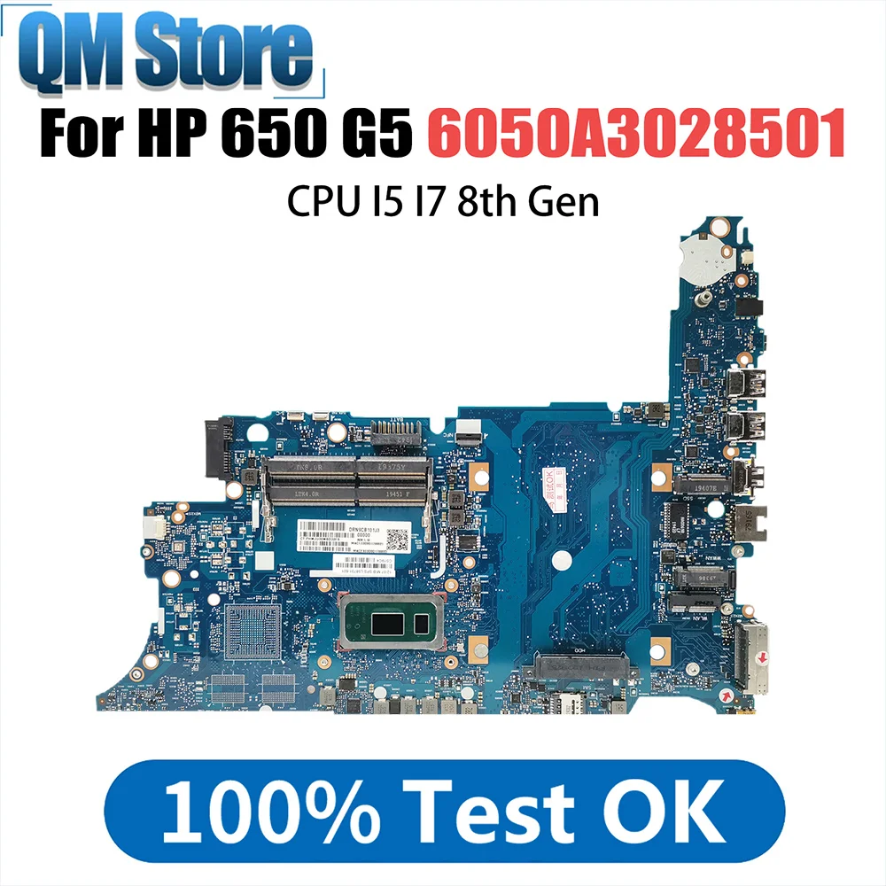 Computer Mainboard For HP Probook 650 G5 L58734-601 L58731-601 L58735 Laptop Motherboard CPU I5 8th Gen 6050A3028501 Systemboard