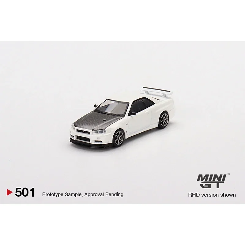 

MINIGT 1:64 Skyline GTR R34 V-Spec II N1 White Diecast Diorama Car Model 501