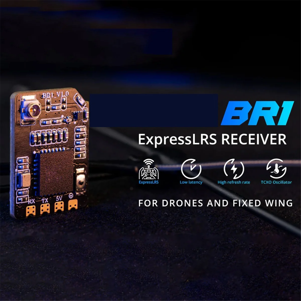 

Для Bandit BR1 ELRS 915 МГц приемник ExpressLRS 915 встроенный TCXO с антенной T/Y для FPV дрона