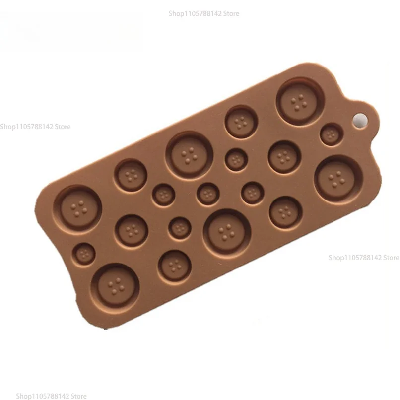 19 cavity Chocolate Mold Tray ButtonShape Mold DIY Cake Boxes Fondant Pastries Candy Making Baking Tools 1PC