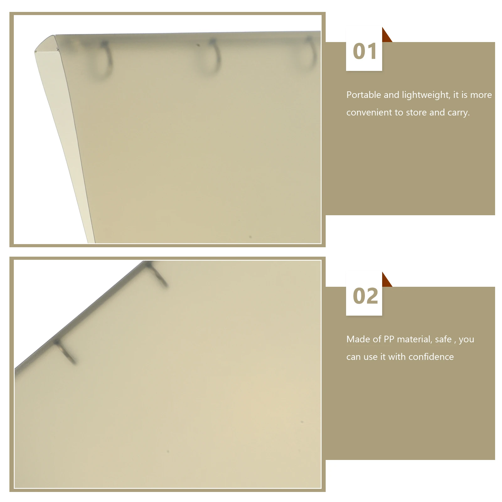 

A4 Transparent PP File Folder Frosted Binder 4 Hole Elastic B Regular Style 24 5x31x2 7cm Capacity 120 Sheets Document Pouch