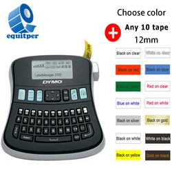 EQUITPER 10pcs Ribbon+DYMO LM-210D Printer for 12mm 45013 45010 45018 45021 45023 40913 43613 Label Manager Office Supplies