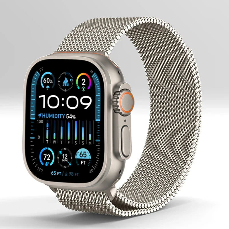 

Milanese Loop Strap For Apple watch Band 44mm 49mm 45mm 41mm 40mm 42mm 38mm correa bracelet iWatch Series 9 8 7 6 5 4 3 ultra 2