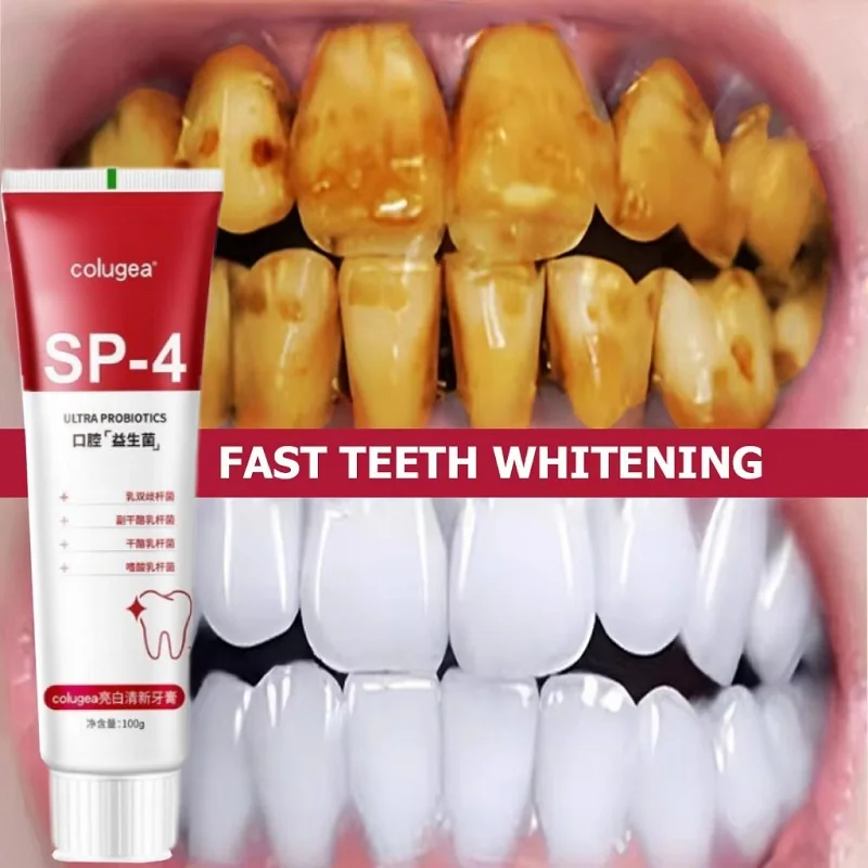 Whitening Probiotic Toothpaste 100g Sp-4 Remove Plaque Stains Teeth Whitener Oral Hygiene Clean Fresh Breath Dental Clean New