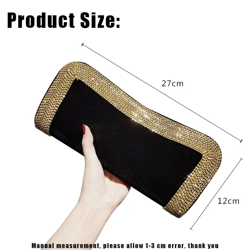 YoReAi Women Beading Purse Female Clutch Design Brand Luxury Shoulder Bags Party Handbags Velvet Shiny Hobo-bag Messenger Bag