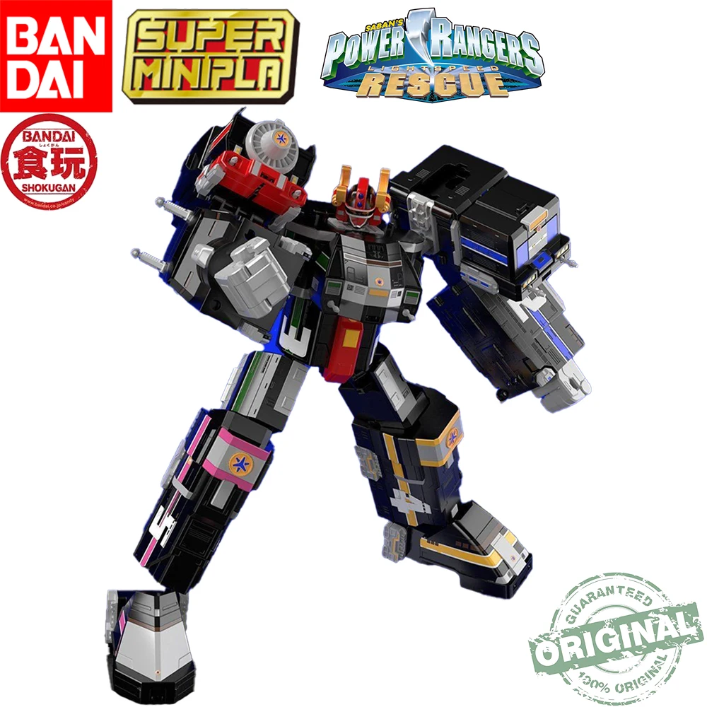 

In Stock Original Bandai Smp Super Mini-Pla Gogofive Power Rangers Lightspeed Rescue Grand Liner Supertrain Megazord Assembly