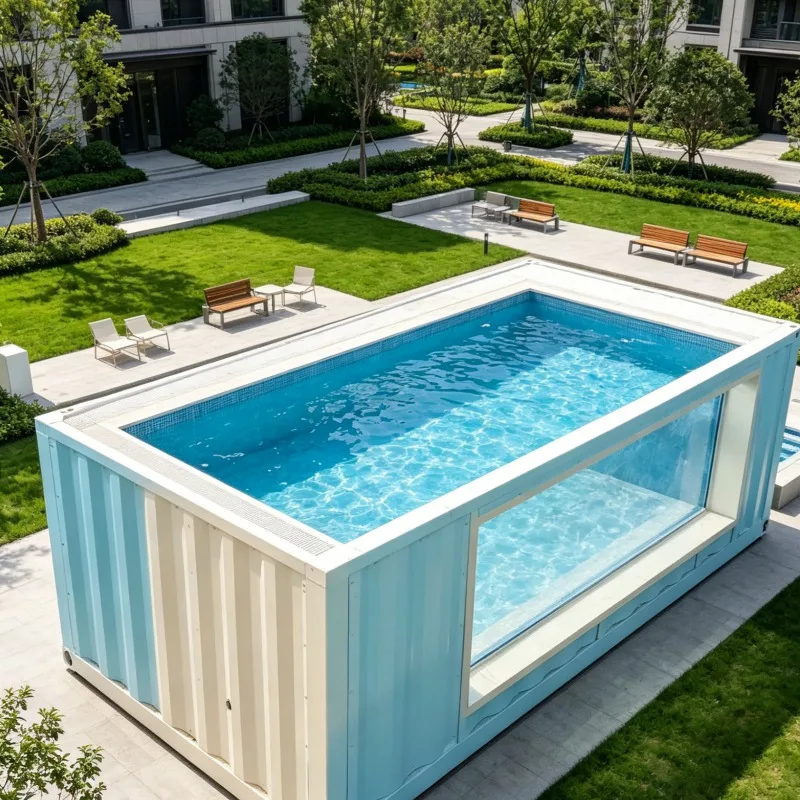 Customized Modular Container Pool, Quick Assembly System, Backyard Above Ground Pool, Summer Family Entertainment
