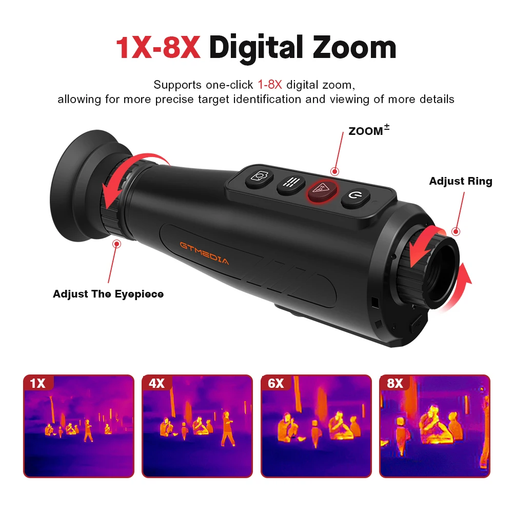 GTMEDIA Ai15 Thermal Imaging Monocular Handheld IR Night Vision Goggles AI 384*288 Thermal Hunting Multiple Scenes Night Vision