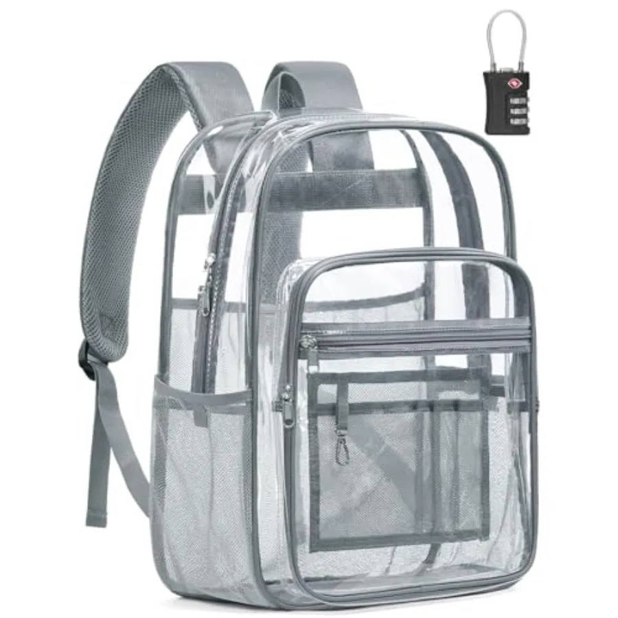 Heavy Duty Clear Backpack With TSA Lock