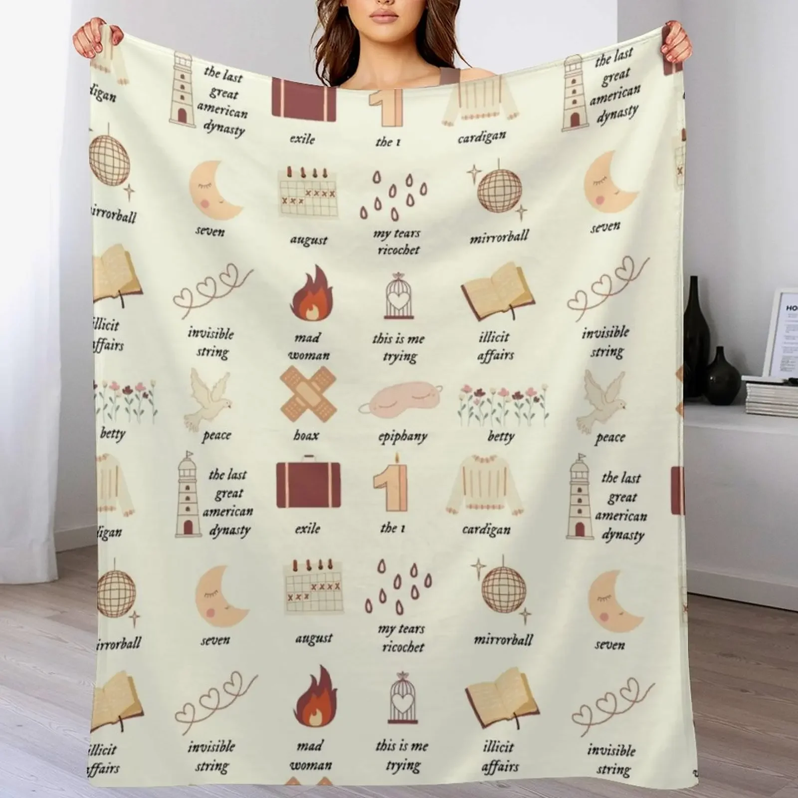 

folklore evermore Throw Blanket Bed Fashionable Multi-Purpose christmas decoration Loose Blankets