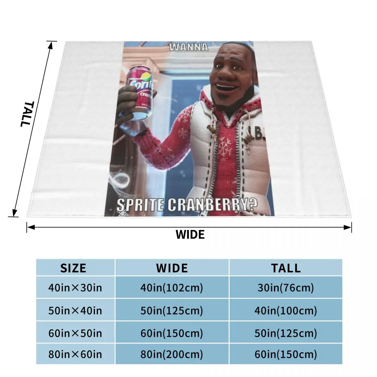 Sprite Cranberry - Wanna Sprite Cranberry Throw Blanket decorative Thermal Custom Blankets