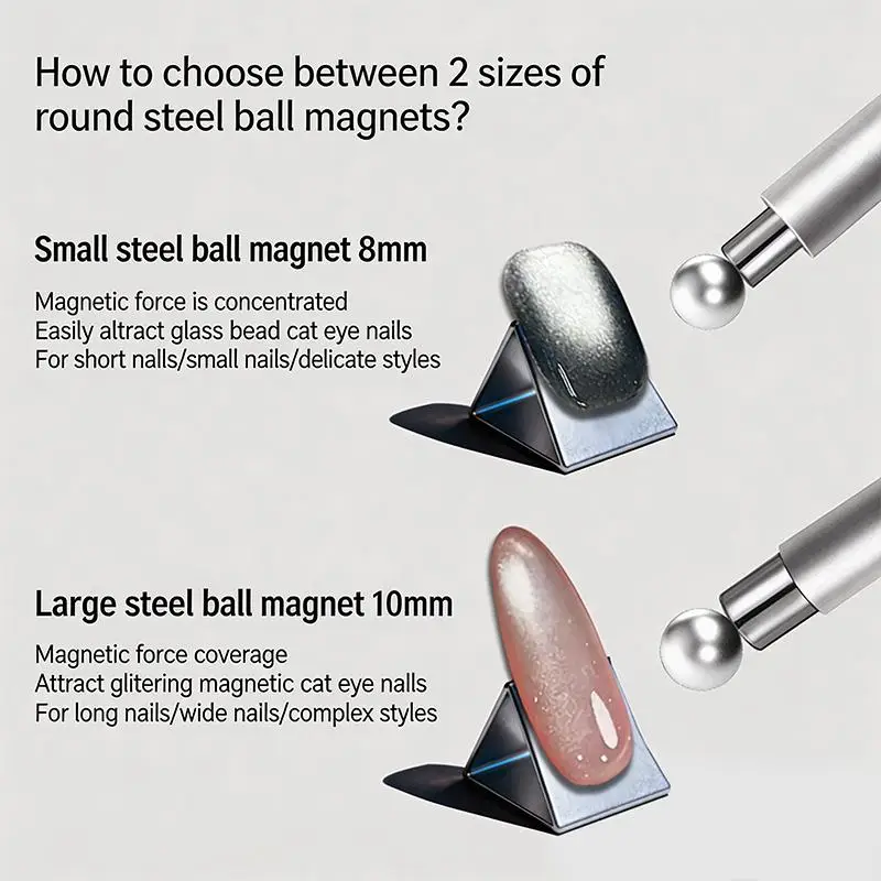 

Circular Cat Eye Magnet Ring With Handle Nail Tools Hollow Cat Eye Effect Strong Magnetic Ring For Gel Nail Polish DIY