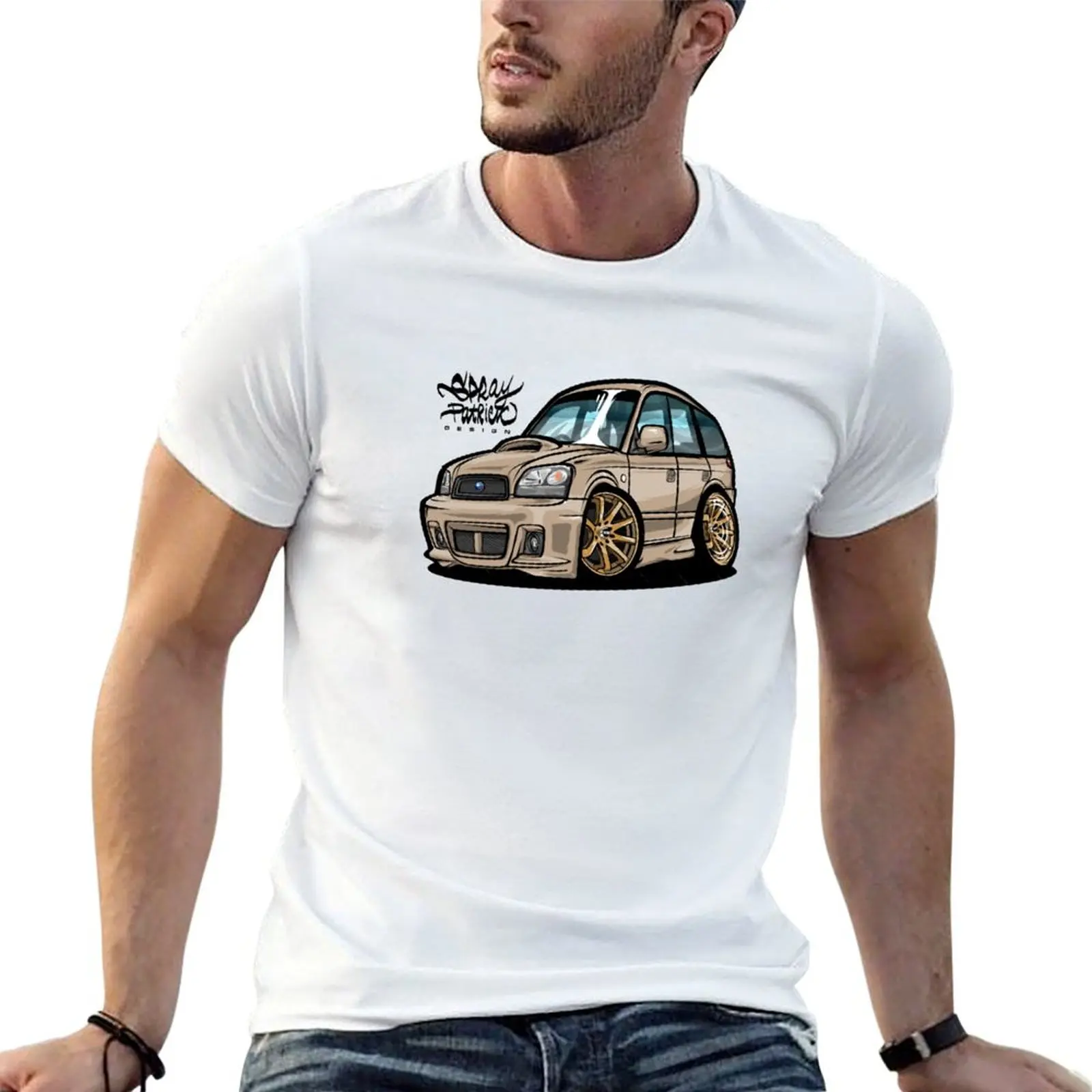 Subie Legacy WAGON T-Shirt Casual Pattern Print Tee Shirt