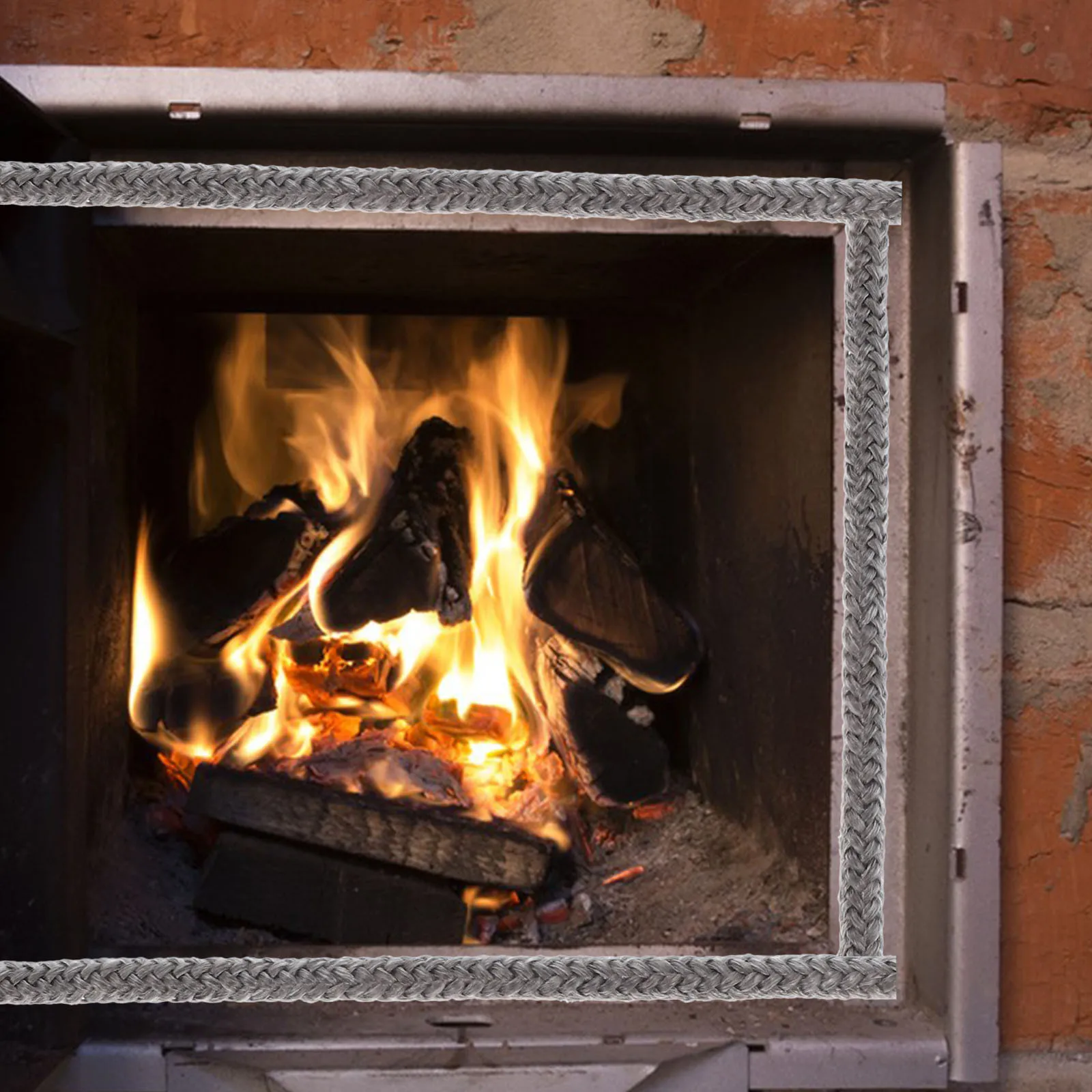 

Fireplace Seal Rope Fiberglass Gasket High Temp Wood Stove Door Insulation Replacement Energy Efficient Sealing Strip