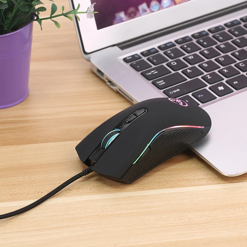 Mouse com fio para gamer, 7 botão, 3200dpi, led, óptico, usb, para computador, pc, novo