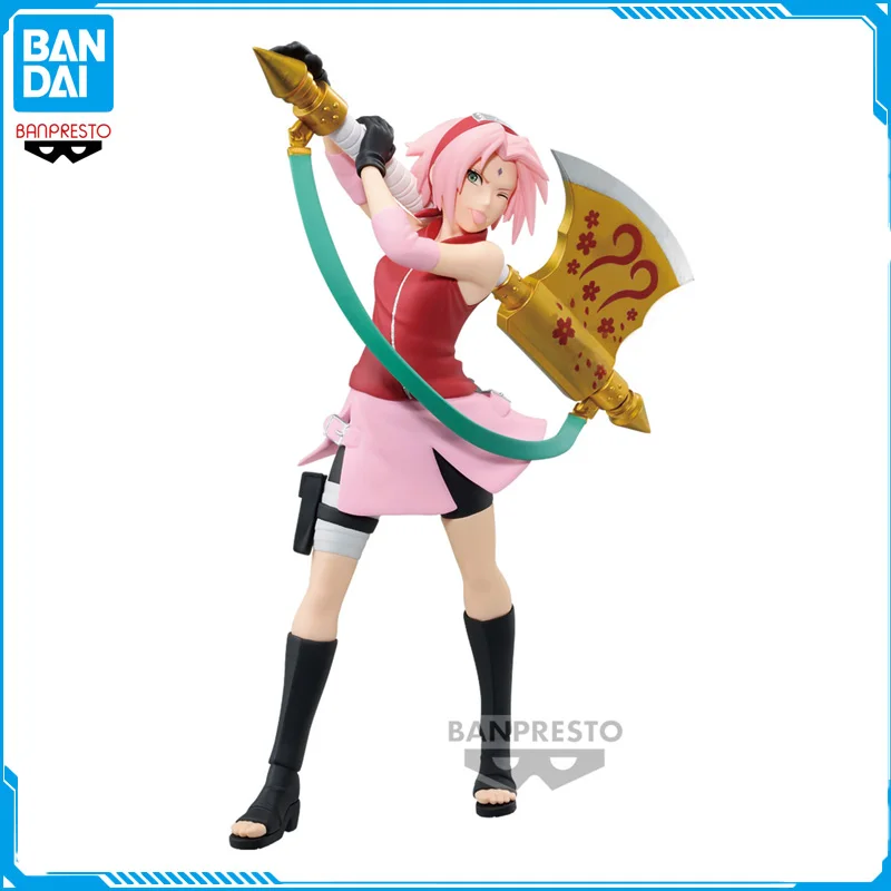 

In Stock Bandai BANPRESTO NARUTO P99 Haruno Sakura Original Anime Figure Model Toys for Boys Action Figure Collection Doll Pvc